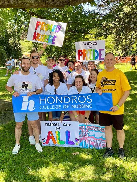 Group of Nurses At Pride Festival