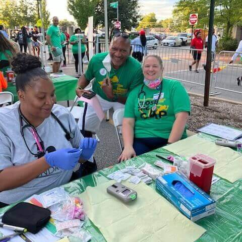 People Smiling at Male Wellness Walk