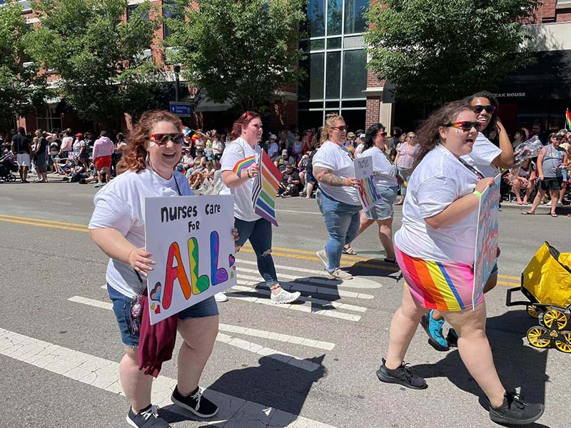 Smiling at Pride Walk